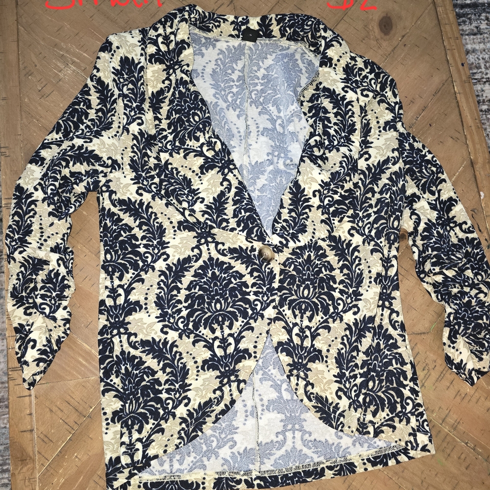 NWT Shein Elegant Black and Cream Blazer